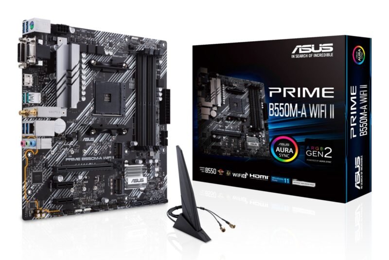 ASUS PRIME B550M-A WIFI II AMD B550 Socket AM4 micro ATX, photo 1 of 8