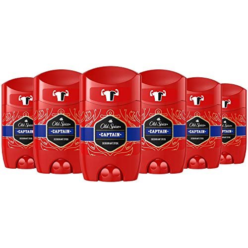Old Spice Captain Deodorant Stick For Men 6x50 ml, 48H Fresh, 0% Aluminium Salts, Anti-White Marks and Yellow Stains, photo 1 of 1