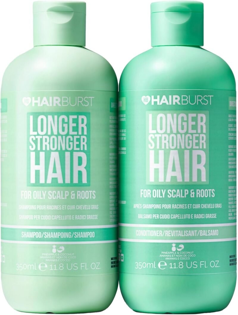 HAIR BURST Shampoo & Conditioner Set for Oily Hair  Deep Cleansing, Purifying & Hydrating with Tropical Aroma - Promotes Growth, Reduces Hair Loss-Free of SLS, Silicones & Parabens - Made in UK, photo 1 of 1