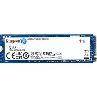 Kingston NV3 (SNV3S/1000G) 1TB NVMe SSD, M.2 Interface, PCIe Gen4, 2280, Read 6000 MB/s, Write 4000 MB/s, 3 Year Warranty
