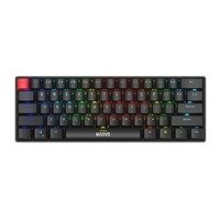 Marvo Scorpion KG933G Saber 61 Wired Mechanical RGB 60% UK Layout Gaming Keyboard (Black)