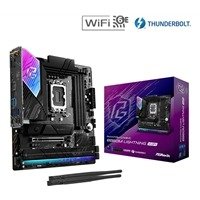 ASRock B860M Lightning WiFi PHANTOM GAMING Intel 1851 Socket Motherboard, Micro-ATX, 4x DDR5 Slots, 4x M.2 Sockets, 2x USB-C Port, Fitted I/O Shield, 2.5GbE LAN, Wi-Fi 6E, 1x DisplayPort / 1x HDMI / 1x USB-C (USB4)