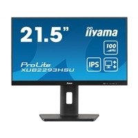 iiyama PROLITE XUB2293HSU-B7 22 inch IPS Monitor, Full HD, 1ms, USB Hub, HDMI, DisplayPort, Freesync, 100Hz, Speakers, Black, Internal PSU, VESA, Height Adjustable, Pivot