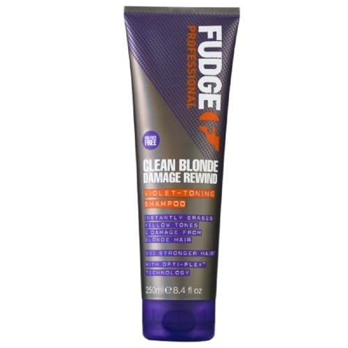Fudge Professional Clean Blonde Damage Rewind Shampoo, Intense Purple Toning for Blonde hair, Bond Repair Technology, Sulfate Free, 250 ml, photo 1 of 1