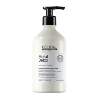 L'Oreal Professionnel Metal Detox Shampoo, Prevent Breakage & Colour Fade from hard water, Prevent Damaged Hair, Sulphate-Free & Vegan, 500ml