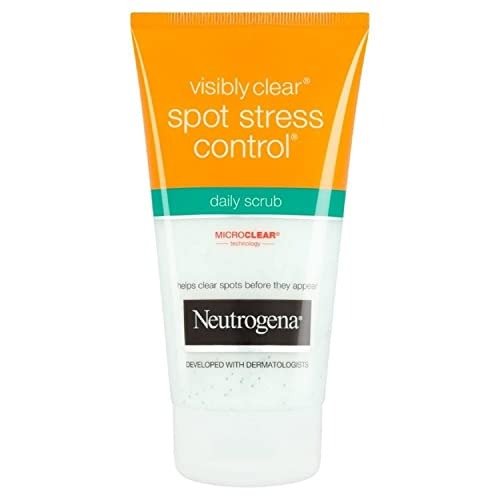 Neutrogena Visibly Clear Spot Stress Control Daily Scrub (1x 150ml), Daily Face Scrub for Spot-Prone Skin, Brightening and Smoothing with Salicylic Acid, Developed with Dermatologists, photo 1 of 1