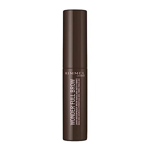 Rimmel London WonderFull Brow 24HR Waterproof Brow Gel, with Fibres for Plump Thick Brows, Dark, 4.5 ml, photo 1 of 1