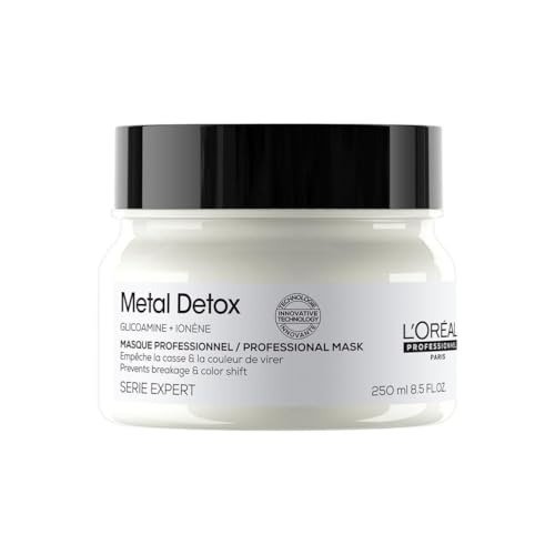 L'Oreal Professionnel Metal Detox Hair Mask, Protects Coloured Hair From Damage, For Smooth, Strong & Shiny Looking Hair, Rich & Creamy Texture, Serie Expert, 250 ml, photo 1 of 1