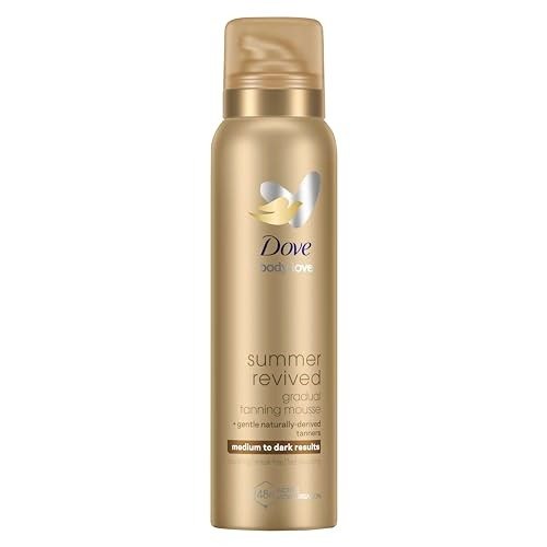 Dove Summer Revived Medium to Dark Gradual Tanning Mousse for a gradual tan and natural bronze glow fast-absorbing self tan for all skin types 150 ml, photo 1 of 1