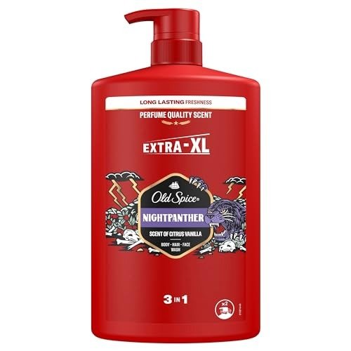 Old Spice Night Panther Mens Shower Gel & Shampoo 1000ml Multi-Use 3-in-1 Hair-Face-Body Wash. Long Lasting Fresh, Perfume Quality Scent, photo 1 of 1