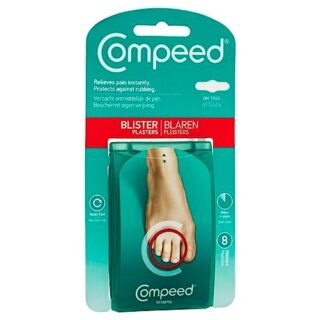 Compeed On Toes Blister Plasters, 8 Hydrocolloid Plasters, Foot Treatment, Heal fast, Dimensions: 1.7 cm x 5.1 cm, 8 Count