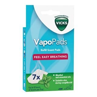 Vicks VapoPads Menthol - Scented Pads with Essential Oils -  - Compatible with our Humidifiers, Inhalers & Diffusers - Suitable for Colds and Congestion - Releases Soothing Vapours - VH7