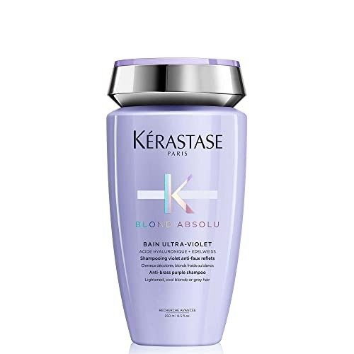 Kerastase Blond Absolu, Anti-Brass Purple Shampoo, Toning, For Cool Blondes and Grey Hair, With Hyaluronic Acid and Edelweiss Flower, Bain Ultra Violet, 250 ml, photo 1 of 1
