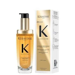 Kerastase Elixir Ultime Hair Oil, Nourishes Dull Hair, For All Hair Types, Strengthens and Protects Hair From Heat, With Argan and Camellia Oil, L'Huile Originale, 75ml