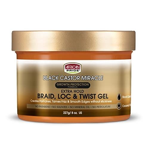 African Pride Black Castor Miracle Braid Lock Twist Gel 8 oz, photo 1 of 1