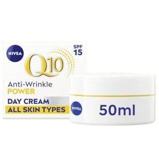 NIVEA Q10 Anti-Wrinkle Power SPF15 Firming Cream (50ml), Day Facial Moisturiser to Reduce Wrinkles, Nourish and Achieve Firmer Skin in 7 Days