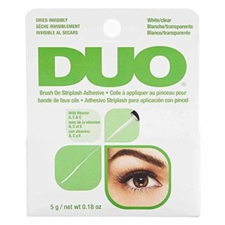 Duo Brush on Clear Lash Glue, Striplash Adhesive with Brush, Latex Free, Rapid Dry, Dries Clear, False Eyelash Glue, 5 g,