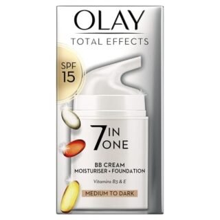 Olay Total Effects 7in1 BB Cream, Medium To Dark, Face Cream With SPF15 and Niacinamide, 50ml