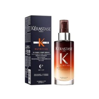 Kerastase Nutritive Nourishing Hair Serum with Niacinamide, Overnight Leave-In Treatment for Dry Hair, Lightweight and Non-Greasy, 8H Magic Night Serum, 90 ml