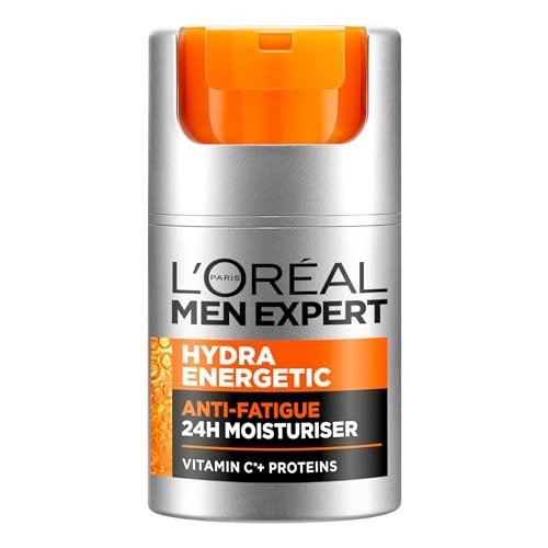 LOreal Men Expert Anti-Fatigue Moisturiser, Hydra Energetic Mens Moisturiser With Vitamin C* Fights Appearance of Dark Circles And Hydrates Skin - 50 ml, photo 1 of 1