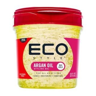 Eco Style Moroccan Argan Oil Eco Styler Hair Gel, Hydrate and Style, Alcohol-Free, Green 473 ml