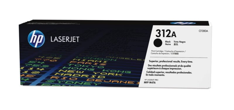 HP 312A - black - original - LaserJet - toner cartridge (CF380A), photo 1 of 1