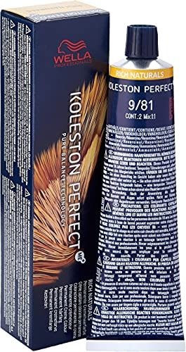 Wella Koleston Perfect Me+ Rich Naturals Permanent Hair Colour Cream, No. 9/81 Very Light Blonde Pearl Ash, 60 ml