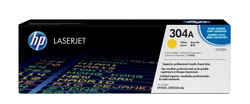 HP 304A - yellow - original - LaserJet - toner cartridge (CC532A), photo 1 of 1