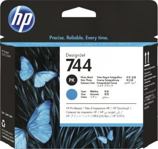 HP 744 Printhead - Photo Black, Cyan - Inkjet