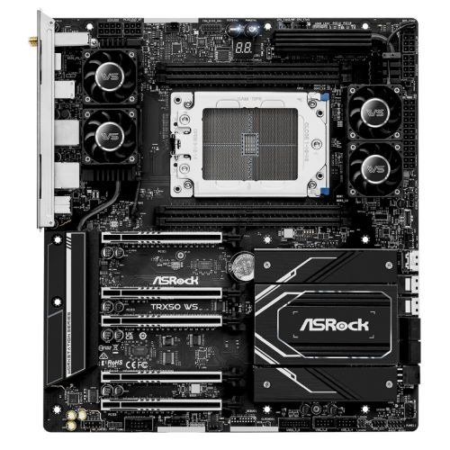 Asrock TRX50 WS, Workstation, AMD TRX50, sTR5, EATX, 4 DDR5 ECC, Wi-Fi 6E, 10G & 2.5G LAN, SlimSAS, MCIO,  PCIe5, 2x M.2, photo 1 of 1