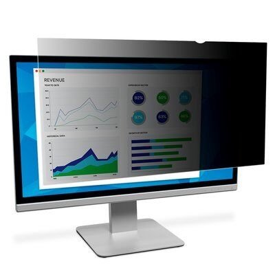 3M Privacy Screen Filter - Black, Matte, Glossy - For 60.5 cm (23.8") Widescreen Monitor - 16:9, photo 1 of 1
