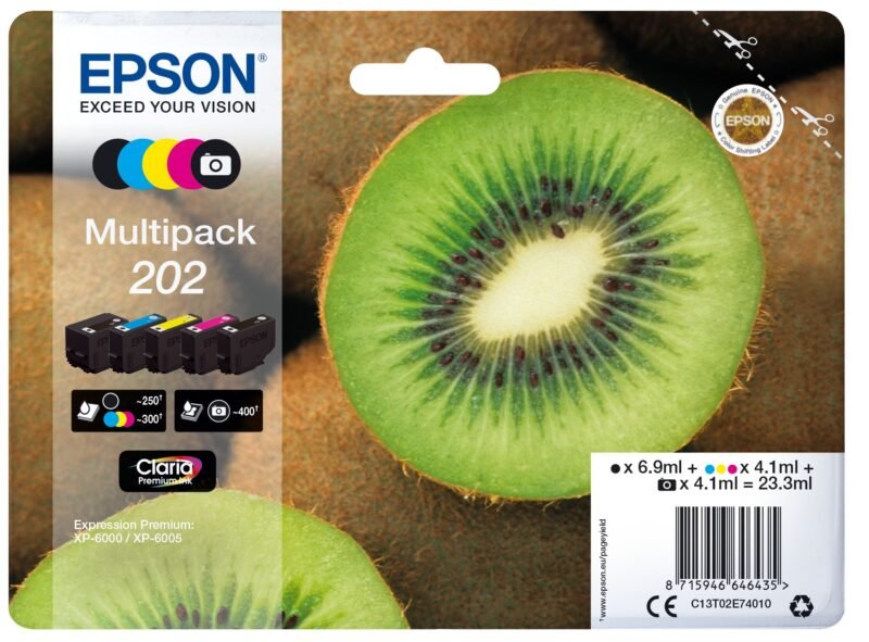 EPSON Claria Premium 202XL Original Ink Cartridge Multi-pack, photo 1 of 1