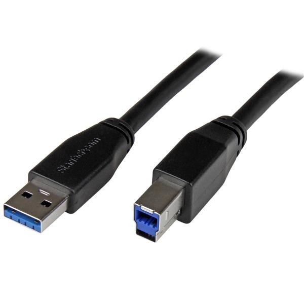 STARTECH.COM 5m 15 ft Active USB 3.0 USB-A to USB-B Cable - M/M - USB A to B Cable, photo 1 of 1