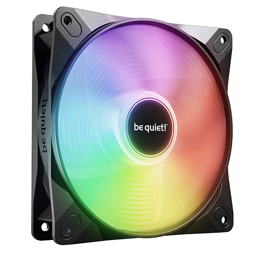 Be Quiet! (BL132) Light Wings LX 12cm PWM Reverse Blade ARGB Case Fan, Rifle Bearing, Impeller w/ 16 LEDs, Daisy-Chain, Up to 1500 RPM, Black, photo 1 of 1