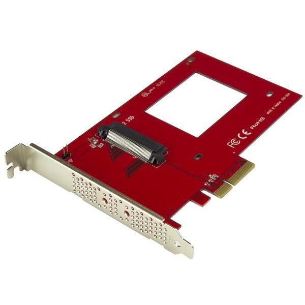STARTECH.COM U.2 to PCIe Adapter - x4 PCIe - For 2.5" U.2 NVMe SSD - SFF-8639 PCIe Adapter, photo 1 of 1