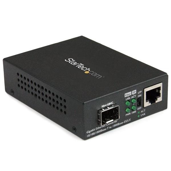 STARTECH.COM Gigabit Ethernet Fiber Media Converter with Open SFP Slot, photo 1 of 1
