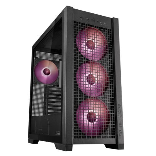 Asus TUF Gaming GT302 ARGB Case w/ Glass Window, E-ATX, 4x ARGB Fans, Interchangeable Side Panel, USB-C, Asus BTF Compatible, Black, photo 1 of 1