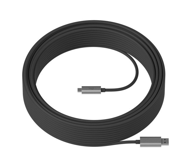 LOGITECH 25 m USB Data Transfer Cable for Tap, Video Conferencing Camera, Power Supply, PTZ Camera, photo 1 of 1