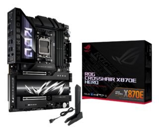 Asus ROG CROSSHAIR X870E HERO, AMD X870E, AM5, ATX, 4 DDR5, HDMI, 2 USB4, Wi-Fi 7, 5G & 2.5G LAN, PD 60W, RGB, 5x M.2