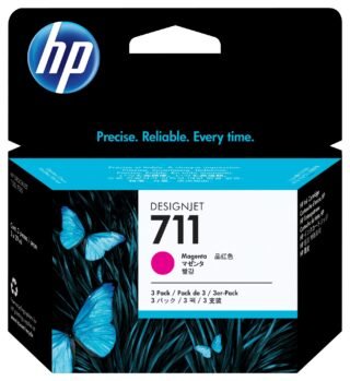 HP 711 magenta DesignJet inktcartridges, 29 ml, 3-pack