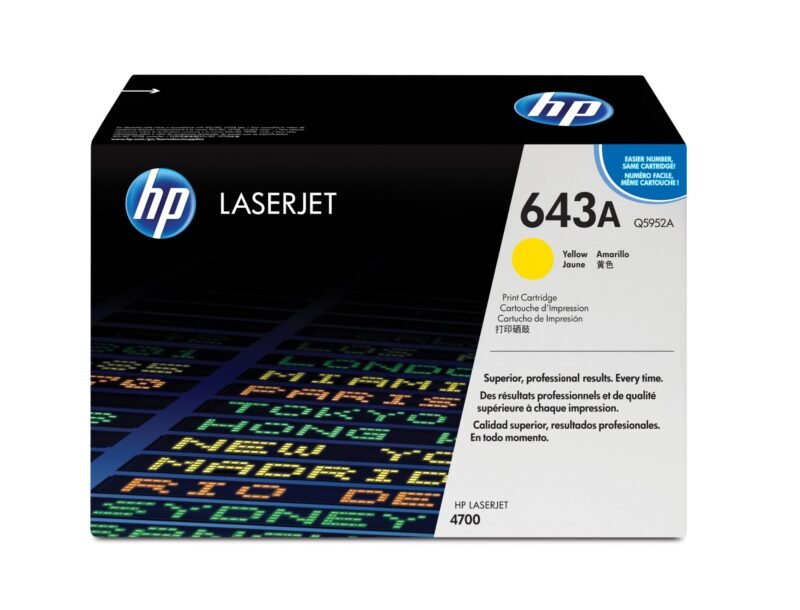 HP 643A - yellow - original - LaserJet - toner cartridge (Q5952A), photo 1 of 1
