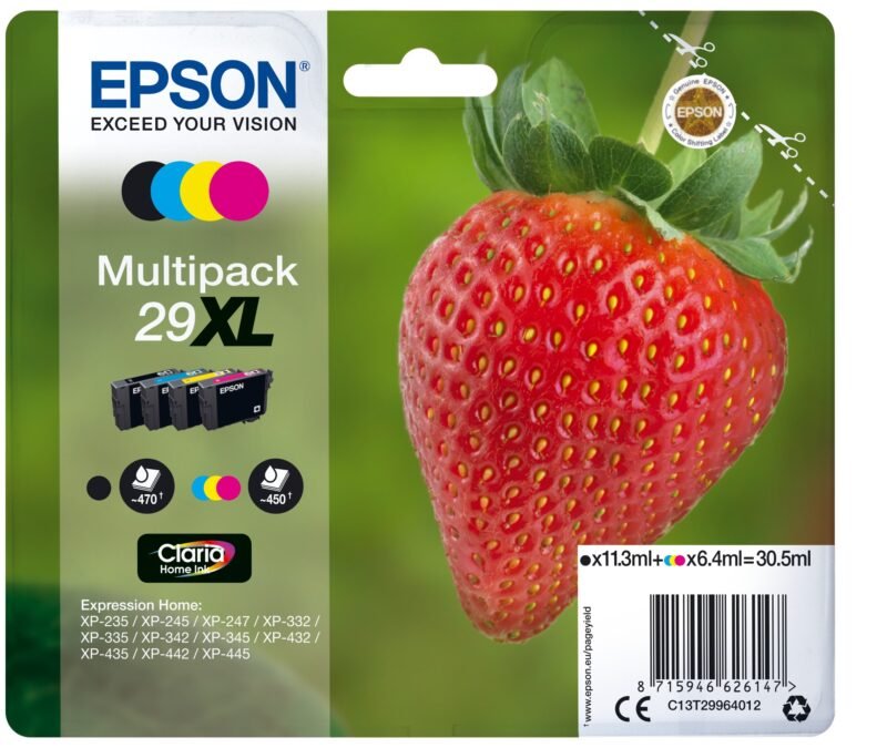 EPSON 29XL Multipack - 4-pack - XL - black, yellow, cyan, magenta - original - ink cartridge, photo 1 of 1