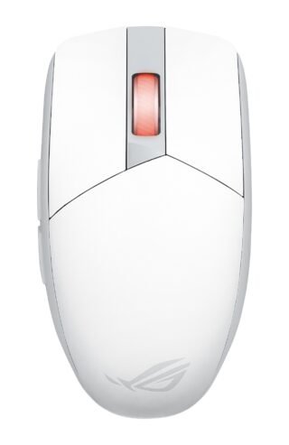 Asus ROG Strix Impact III Wireless/Bluetooth Ultralight Gaming Mouse, 36000 DPI, ROG AimPoint Sensor, SpeedNova, RGB Lighting, Moonlight White