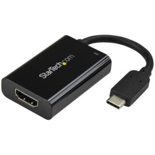 STARTECH.COM USB C to HDMI 2.0 Adapter with Power Delivery, 4K 60Hz USB Type-C to HDMI Display/Monit