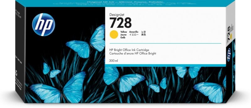 HP 728 Original Ink Cartridge - Yellow - Inkjet - Standard Yield, photo 1 of 1