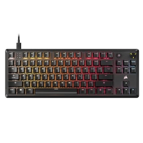 Corsair K70 CORE TKL RGB Mechanical Gaming Keyboard, USB, Red Linear Switches, Sound Dampening, Rotary Dial, Aluminium Top Plate, Black, photo 1 of 1