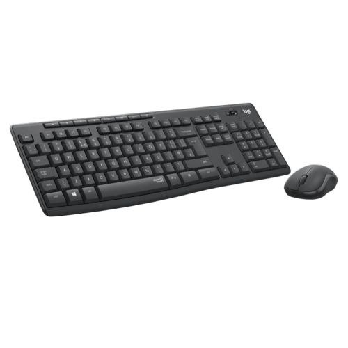 Logitech MK295 Silent Wireless Keyboard and Mouse Kit, SilentTouch Tech, Spill-Resistant KB, Graphite, photo 1 of 1