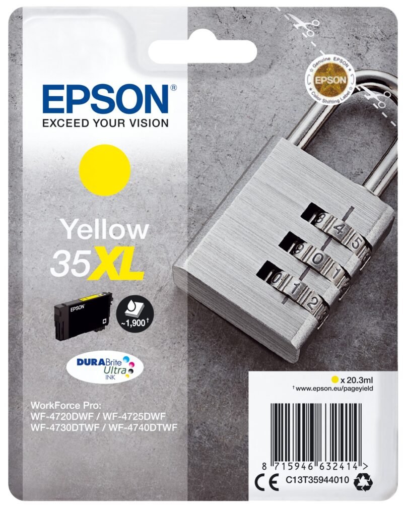 EPSON 35XL - XL - yellow - original - ink cartridge, photo 1 of 1