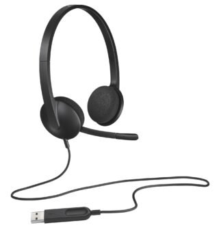 Logitech H340 USB Computer Headset Wired Offi