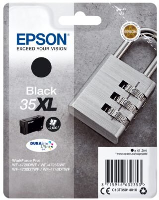 Epson Padlock 35XL Hangslot DURABrite Ultra afzonderlijke zwarte inkt